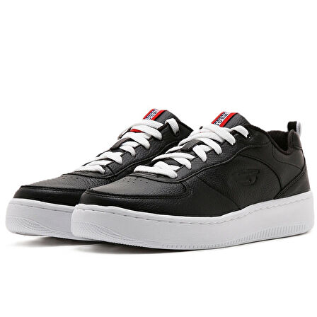 Skechers Sport Court 92-Illustrious Leather Memory Foam Womens Sneaker Hakiki Deri Hafızalı Taban Kadın Günlük Spor Ayakkabı Siyah