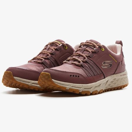 Skechers Escape Plan-Endless Pursuit Water Repellent Leather Memory Foam Womens Outdoor Shoes Su Tutmayan Hafızalı Taban Hakiki Deri Kadın Outdoor Ayakkabı Mor