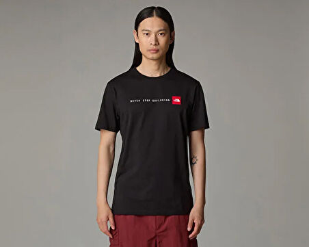 The North Face M Ss Never Stop Exploring Tee Erkek Outdoor Tişörtü NF0A87NSJK31 Siyah