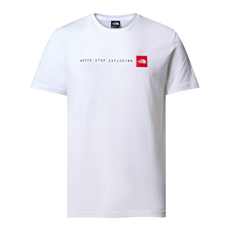 Never Stop Exploring Erkek Beyaz Outdoor T-Shirt NF0A87NSFN41