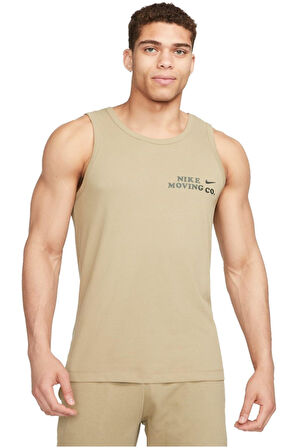 Nike Dri Fit Moving Co Mens Tank Erkek Spor Atlet Haki