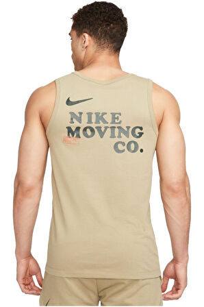 Nike Dri Fit Moving Co Mens Tank Erkek Spor Atlet Haki