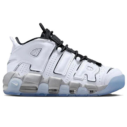 Nike Uptempo Air More Leather Sneaker Hakiki Deri Bilekli Spor Ayakkabı Beyaz