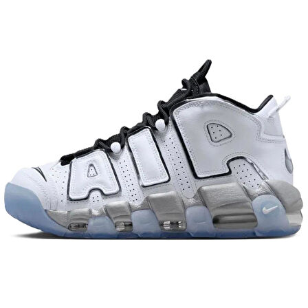 Nike Uptempo Air More Leather Sneaker Hakiki Deri Bilekli Spor Ayakkabı Beyaz