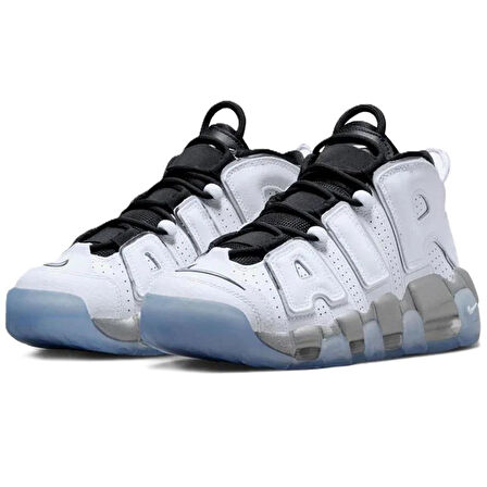 Nike Uptempo Air More Leather Sneaker Hakiki Deri Bilekli Spor Ayakkabı Beyaz