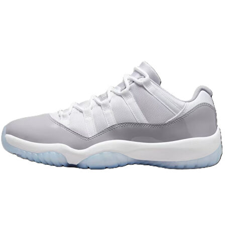 Nike Air Jordan 11 Retro Low Unisex Leather Sneaker Hakiki Deri Unisex Günlük Spor Ayakkabı Beyaz Gri