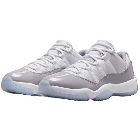 Nike Air Jordan 11 Retro Low Unisex Leather Sneaker Hakiki Deri Unisex Günlük Spor Ayakkabı Beyaz Gri