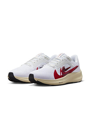 Nike Air Zoom Pegasus 40 PRM ANY Running Shoes Kadın Koşu Ayakkabısı Beyaz Kırmızı