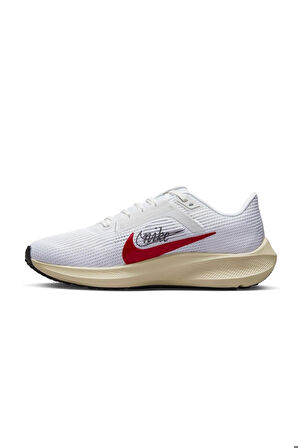Nike Air Zoom Pegasus 40 PRM ANY Running Shoes Kadın Koşu Ayakkabısı Beyaz Kırmızı