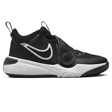 Nike Team Hustle D 11 Unisex Basketball Shoes Lastik Bağcıklı Cırtlı Basketbol Ayakkabısı Siyah