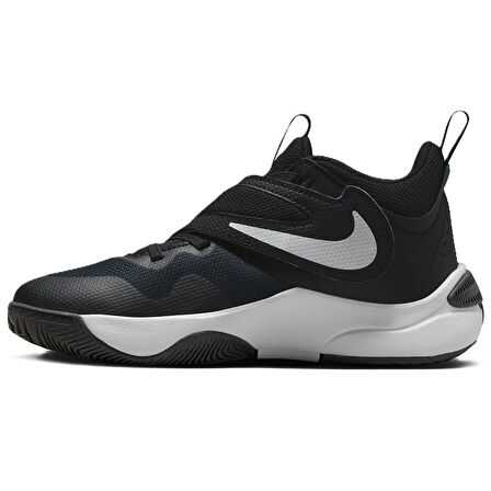 Nike Team Hustle D 11 Unisex Basketball Shoes Lastik Bağcıklı Cırtlı Basketbol Ayakkabısı Siyah