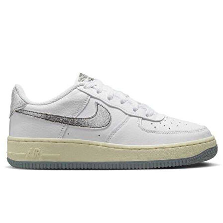 Nike Air Force 1 LV8 3 Leather Unisex Sneaker Swoosh Hakiki Deri Günlük Spor Ayakkabı Beyaz