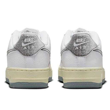 Nike Air Force 1 LV8 3 Leather Unisex Sneaker Swoosh Hakiki Deri Günlük Spor Ayakkabı Beyaz