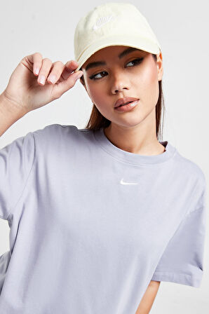 Nike Sportswear Loose Fit T-Shirt Unisex Nakış Swooslu Tişört Mor