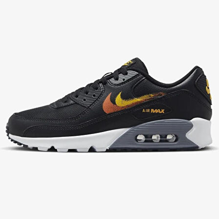 Nike Air Max 90 Leather Sneaker Erkek Gerçek Deri Siyah Günlük Spor Ayakkabı