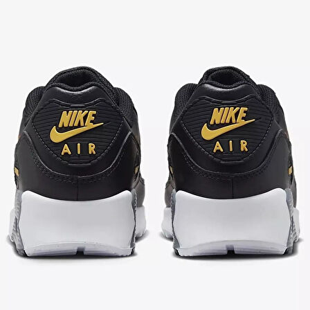 Nike Air Max 90 Leather Sneaker Erkek Gerçek Deri Siyah Günlük Spor Ayakkabı