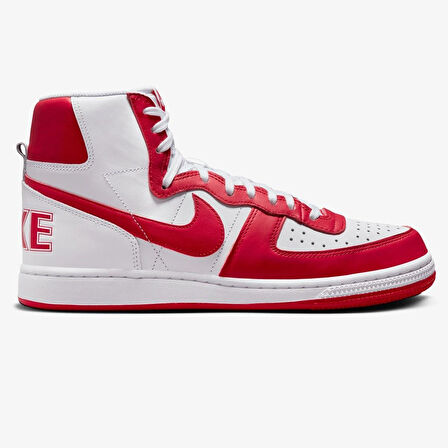 Nike Terminatör High Sneaker White Red Lethar Hakiki Deri Erkek Günlük Spor Ayakkabı Beyaz Kırmızı