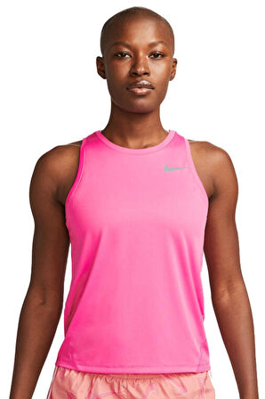 Nike Miler Dri Fit Running Tank Top Pink Sırt Panelli Koşu Antrenman Atleti Pembe