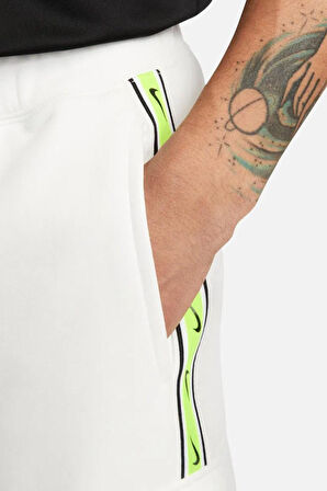 Nike Sportswear Repeat Standart Fit Kesim Şardonlu Kargo Cepli Erkek Eşofman Altı Beyaz
