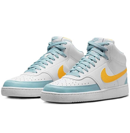 Nike Court Vision Mid Sneaker Bilekli Günlük Beyaz Spor Ayakkabı
