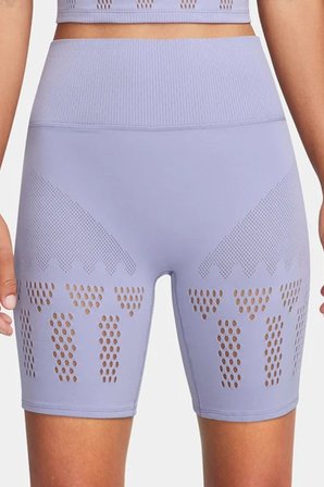 Nike Pro Dri Fit ADV Luxe High-Waisted Womens Tight Yüksek Bel Kadın Yoga Antreman Taytı Mor 