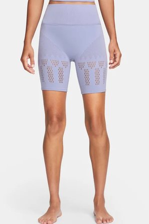 Nike Pro Dri Fit ADV Luxe High-Waisted Womens Tight Yüksek Bel Kadın Yoga Antreman Taytı Mor 