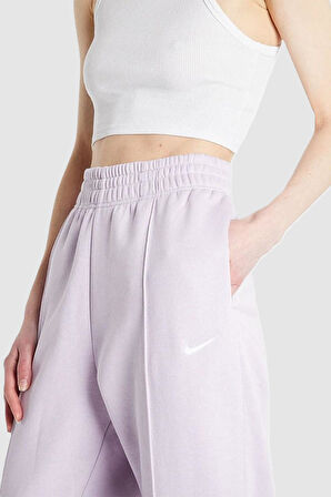 Nike Sportswear Loose Fit Pant Bol ve Uzun Kesim Mor Eşofman Altı