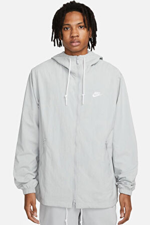 Nike Club Woven Men's Full Zip Jacket Erkek Dokuma Spor Ceket Gri