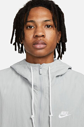 Nike Club Woven Men's Full Zip Jacket Erkek Dokuma Spor Ceket Gri