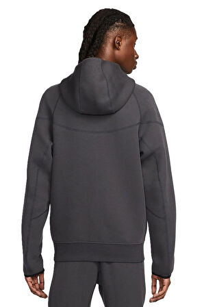 Nike Tech Fleece Full Zip Windrunner Erkek Hoodie Kapüşonlu Gri Sweatshirt