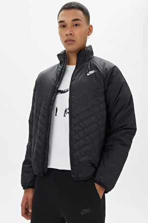 Nike Windrunner Therma-Fit Midweight Puffer Erkek Siyah Mont