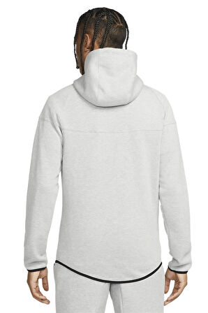 Nike Tech Fleece Full Zip OG 10 Years Windrunner Hoodie Kapüşonlu Unisex Sweatshirt Gri Melanj