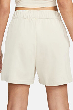 Nike Sportswear Essential Loose Fit Jersey Shorts Bol Kesim Jarse Kumaş Kadın Şort Bej