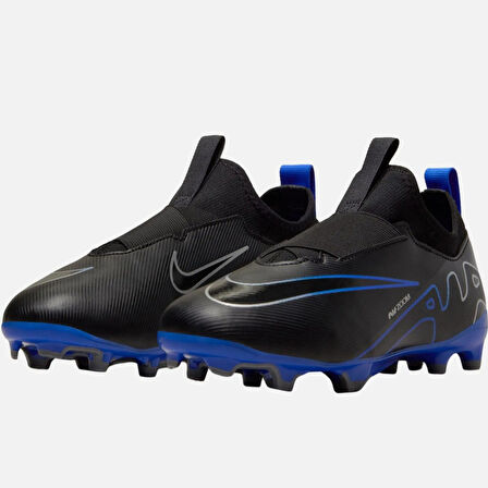 Nike Mercurial Air Zoom Vapor 15 Academy FG/MG Çoraplı Çocuk Kramponu Siyah