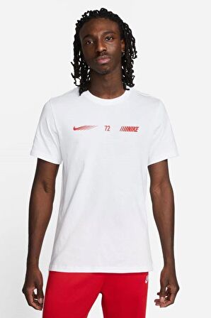 Nike Sportswear Standard issue Short Sleeve Tee Pamuklu Erkek Tişört Beyaz
