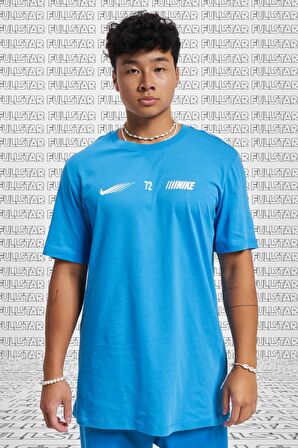 Nike Sportswear Standard issue Short Sleeve Tee Pamuklu Erkek Tişört Mavi