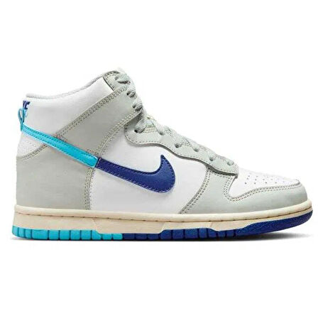 Nike Dunk High SE Leather Unisex Sneaker Hakiki Deri Unisex Günlük Spor Ayakkabı Beyaz