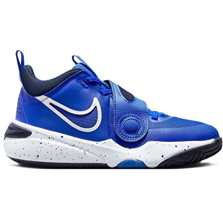 Nike Team Hustle D 11 Unisex Basketball Shoes Lastik Bağcıklı Cırtlı Basketbol Ayakkabısı Mavi