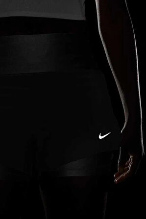 Nike Dri Fit Swift 3in 2N1 Short Kadın Reflektörlü 3 Cepli Taytlı Şort Gri