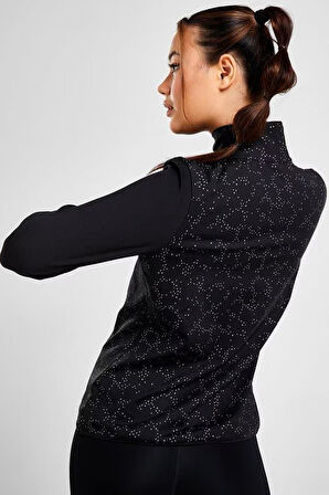 Nike Dri Fit Swift Element 1/4 Zip Running Womens Kadın Çeyrek Fermuarlı Reflektörlü Sweatshirt Siyah