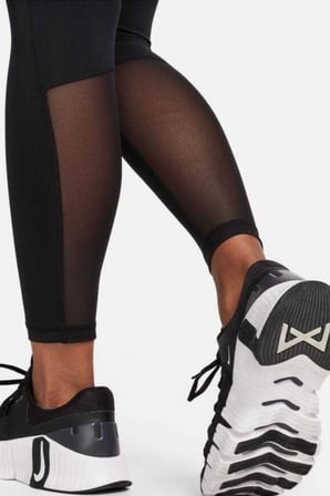 Nike Pro 365 Mide Rise 7/8 Leggings Toparlayıcı Cepli Antrenman Taytı Siyah