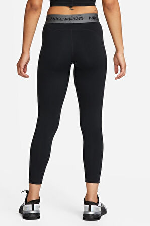 Nike Pro Dri Fit Grafik Mid Rise 7/8 Lenght Tight Kadın Antrenman Taytı Siyah