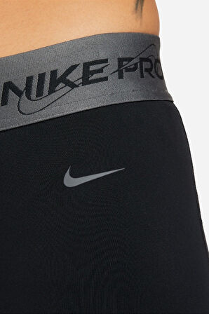 Nike Pro Dri Fit Grafik Mid Rise 7/8 Lenght Tight Kadın Antrenman Taytı Siyah
