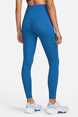 Nike One High Rise Leggings Full Length 2 Cepli Yüksek Belli Toparlayıcı Tayt Mavi