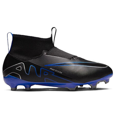 Nike Mercurial Air Zoom Superfly 9 Acad FG/MG Soccer Shoes Çoraplı Çocuk Krampon Siyah