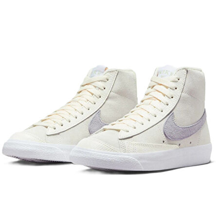 Nike Blazer Mıd 77 Leather Wonens Sneaker Hakiki Deri Kadın Günlük Spor Ayakkabı Krem