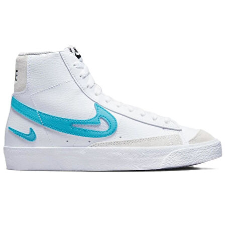 Nike Blazer Mid G S Leather Sneaker Bilekli Beyaz Mavi Swoosh Spor Ayakkabı