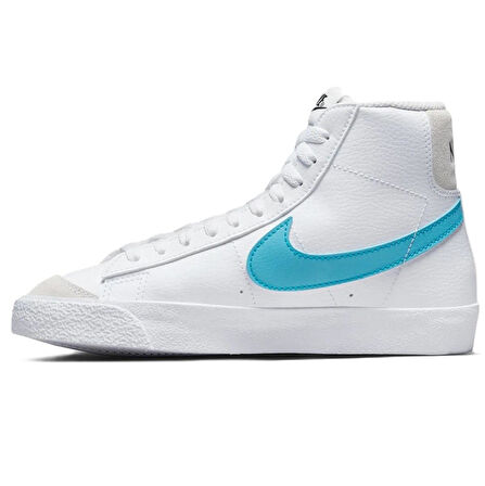 Nike Blazer Mid G S Leather Sneaker Bilekli Beyaz Mavi Swoosh Spor Ayakkabı