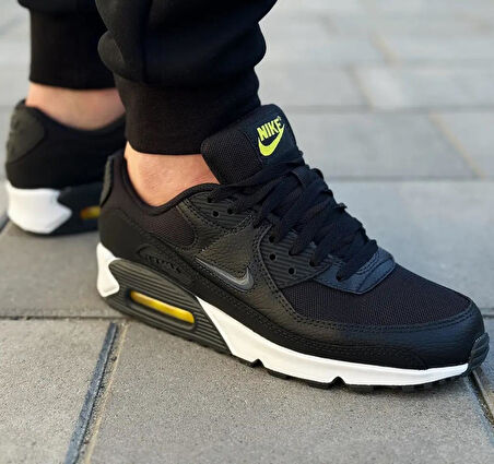 Nike Air Max 90  Leather Black Hakiki Deri Erkek Snekaer Siyah