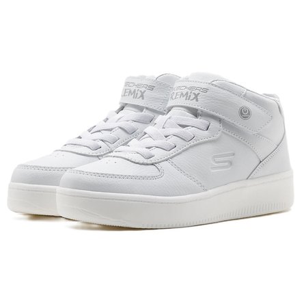 Skechers Sport Court 92-Show Starter Kids Sneaker Lastik Bağcıklı Cırtlı Işıklı Bilekli Çocuk Ayakkabısı Beyaz